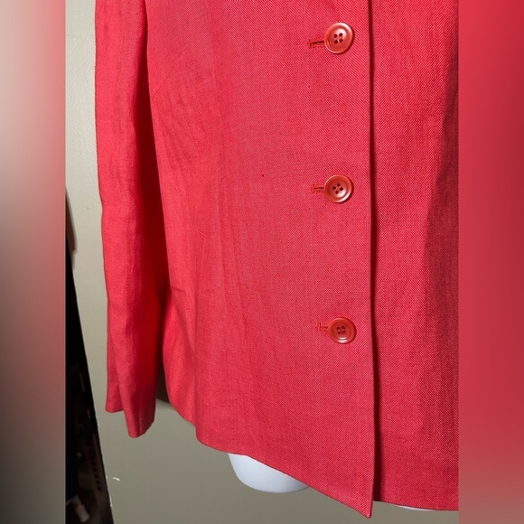 NWT Talbots Linen Blazer Womens Size
12P Petite Coral Business Layer Breathable - Picture 9 of 11
